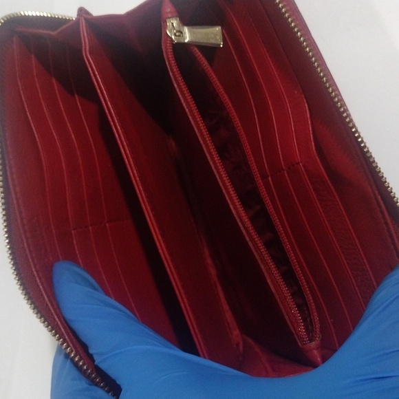 Furla Pink & Gold Leather Wallet | Women’s Luxury Zip Around Long Wallet 7.5"x4" - Picture 13 of 15